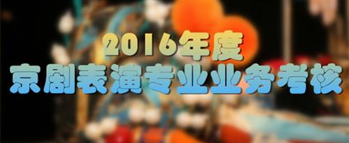 国产尤物美女操逼国家京剧院2016年度京剧表演专业业务考...